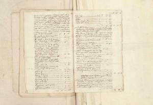 163 13° foglio verso e 14° foglio di manoscritto tra le pagg.104 e 105